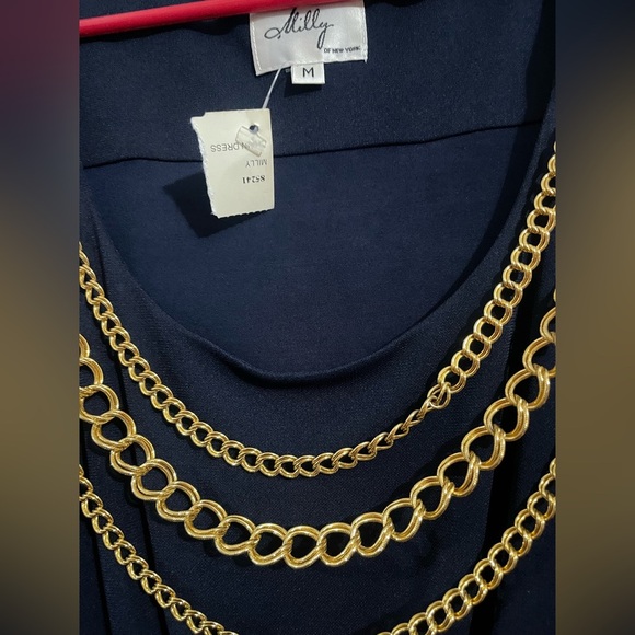 Milly Black and Gold Embellished Cocktail Gown - Picture 8 of 8